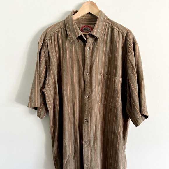 Vintage Australian Outback Collection Striped shirt | Brown Striped Men’s Shirt| - Picture 1 of 6